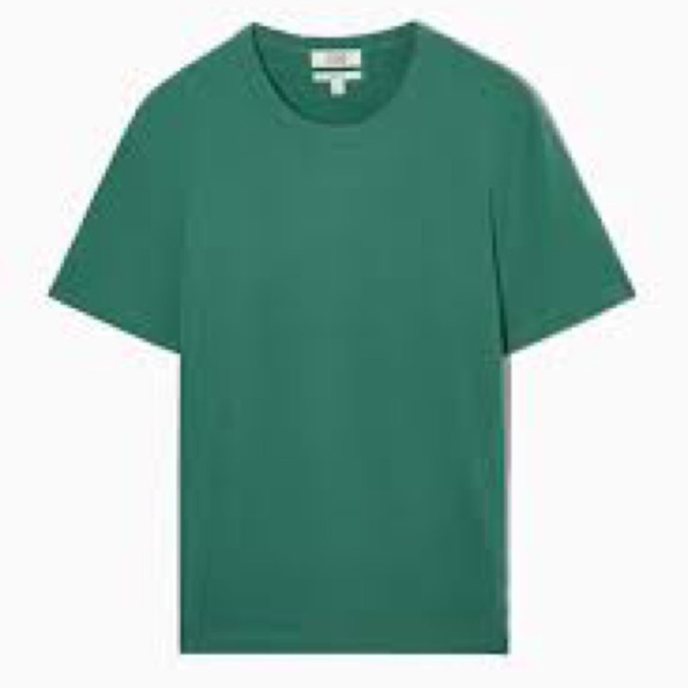 COS Men’s T-shirt Green Cotton Spring XL Extra Large